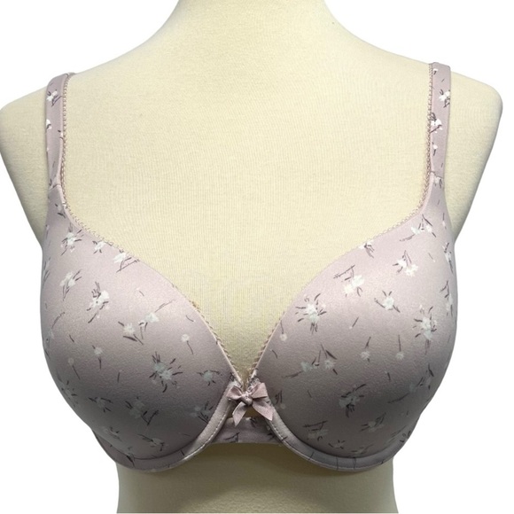 Victoria’s Secret Floral Lavender Lightly Padded Underwire Bra Women’s 32DDD - Picture 1 of 10